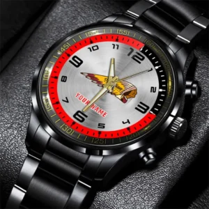Indian Motorcycle Stainless Steel Watch, All Over Print Stainless Steel Watch Indian Motorcycle - Red DCAR478282086