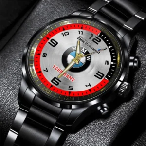 BMW Stainless Steel Watch, All Over Print Stainless Steel Watch BMW - Red DCAR478282088
