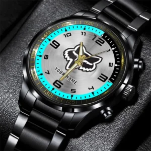 Fox Racing Stainless Steel Watch, All Over Print Stainless Steel Watch Fox Racing - Cyan DCAR478282090