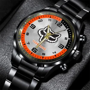 Fox Racing Stainless Steel Watch, All Over Print Stainless Steel Watch Fox Racing - Orange DCAR478282090