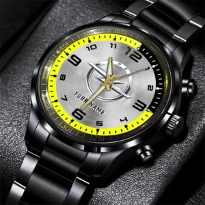 Opel Stainless Steel Watch, All Over Print Stainless Steel Watch Opel - Yellow DCAR478282095