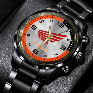Honda Stainless Steel Watch, All Over Print Stainless Steel Watch Honda - Orange DCAR478282096