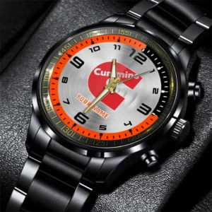 Cummins Stainless Steel Watch, All Over Print Stainless Steel Watch Cummins - Orange DCAR478282105