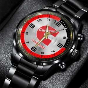 Cummins Stainless Steel Watch, All Over Print Stainless Steel Watch Cummins - Red DCAR478282105