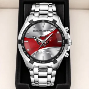 Corvette C5 Watch Custom Name, Steel Watches For Corvette C5 Fan - Silver CAR0402112531-3
