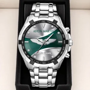 Aston Martin Watch Custom Name, Steel Watches For Aston Martin Fan - Silver CAR0402112555-3
