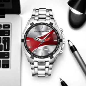 Corvette C6 Watch Custom Name, Steel Watches For Corvette C6 Fan - Silver CAR0402112588-3