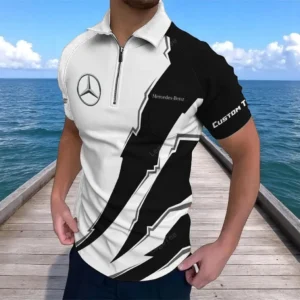 Mercedes Benz Zipper Polo Shirt With Logo Mercedes Benz Fan CAR128021025001