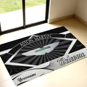 Aston Martin Doormat, Gift For Aston Martin Fan CAR1903052503 - Black