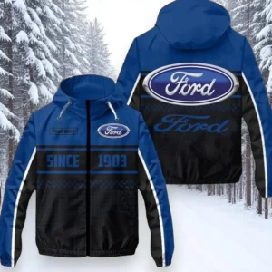 Ford Windbreaker Jacket Waterproof, Gift For Ford Fan CAR305031825229 - Blue