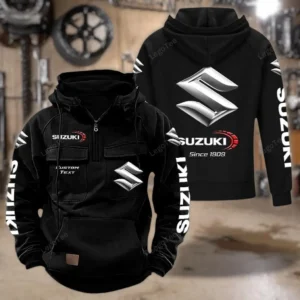Suzuki Tactical Quarter Zip Hoodie, Gift For Suzuki Fan - Black CAR96021425711-2