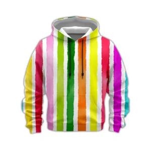 Multicolor Striped Hoodie – Trendy Everyday Outfit