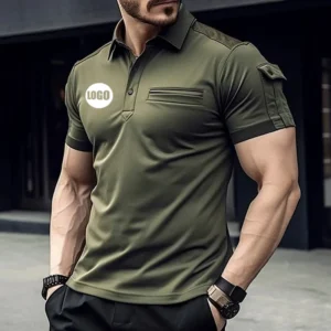 Custom Pocket Polo Shirt -Green