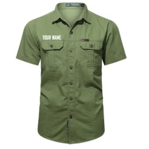 Custom Name Short Sleeved Shirt - Fruit Green