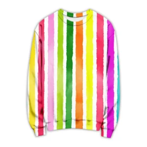 Vibrant Stripes Sweatshirt – Warm Tropical Streetwear