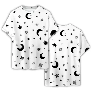 Moon Graphic T-Shirt - Casual Streetwear Style