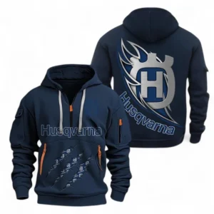 Automobile Fans Gift Hoodie Half Zipper, Hoodie Exclusive Logo CAR500090525111-Navy Blue