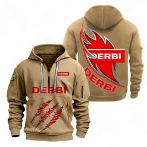 Automobile Fans Gift Hoodie Half Zipper, Hoodie Exclusive Logo CAR500090525112-Khaki