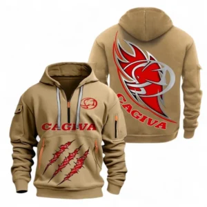 Automobile Fans Gift Hoodie Half Zipper, Hoodie Exclusive Logo CAR500090525116-Khaki