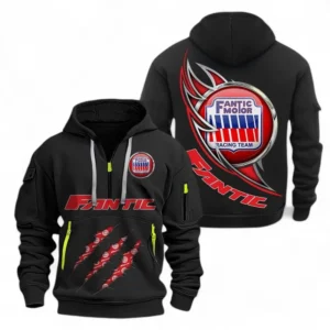 Automobile Fans Gift Hoodie Half Zipper, Hoodie Exclusive Logo CAR500090525118-Black
