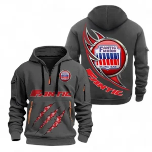 Automobile Fans Gift Hoodie Half Zipper, Hoodie Exclusive Logo CAR500090525118-Gray