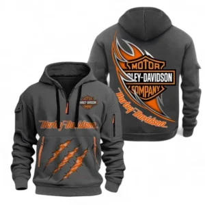 Automobile Fans Gift Hoodie Half Zipper, Hoodie Exclusive Logo CAR500090525122-Gray