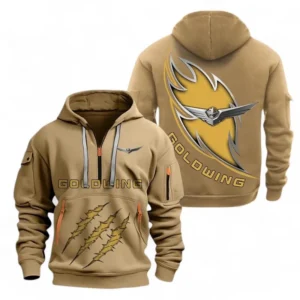 Automobile Fans Gift Hoodie Half Zipper, Hoodie Exclusive Logo CAR500090525123-Khaki