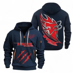 Automobile Fans Gift Hoodie Half Zipper, Hoodie Exclusive Logo CAR500090525128-Navy Blue