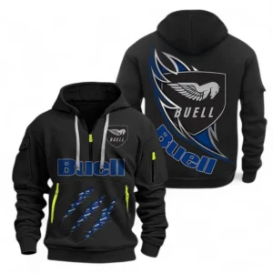 Automobile Fans Gift Hoodie Half Zipper, Hoodie Exclusive Logo CAR500090525129-Black