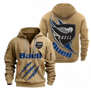 Automobile Fans Gift Hoodie Half Zipper, Hoodie Exclusive Logo CAR500090525129-Khaki