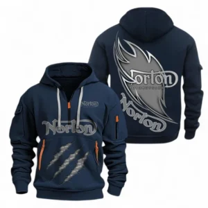 Automobile Fans Gift Hoodie Half Zipper, Hoodie Exclusive Logo CAR500090525133-Navy Blue
