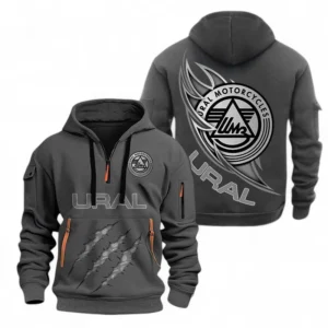 Automobile Fans Gift Hoodie Half Zipper, Hoodie Exclusive Logo CAR500090525135-Gray