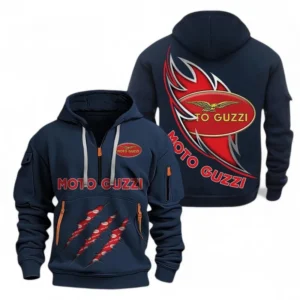 Automobile Fans Gift Hoodie Half Zipper, Hoodie Exclusive Logo CAR500090525137-Navy Blue