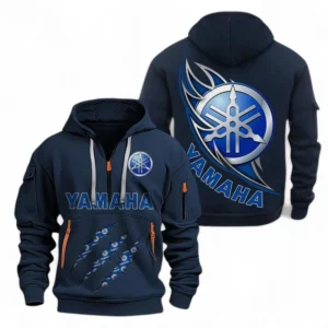 Automobile Fans Gift Hoodie Half Zipper, Hoodie Exclusive Logo CAR500090525138-Navy Blue