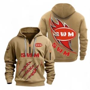 Automobile Fans Gift Hoodie Half Zipper, Hoodie Exclusive Logo CAR500090525139-Khaki