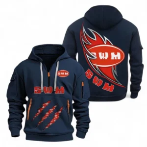 Automobile Fans Gift Hoodie Half Zipper, Hoodie Exclusive Logo CAR500090525139-Navy Blue