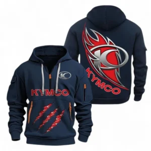 Automobile Fans Gift Hoodie Half Zipper, Hoodie Exclusive Logo CAR500090525143-Navy Blue