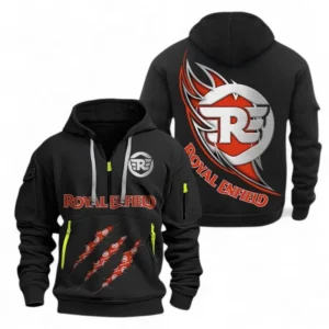 Automobile Fans Gift Hoodie Half Zipper, Hoodie Exclusive Logo CAR500090525148-Black