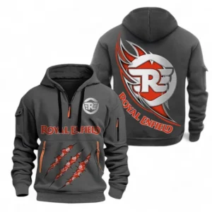 Automobile Fans Gift Hoodie Half Zipper, Hoodie Exclusive Logo CAR500090525148-Gray