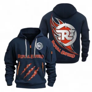 Automobile Fans Gift Hoodie Half Zipper, Hoodie Exclusive Logo CAR500090525148-Navy Blue