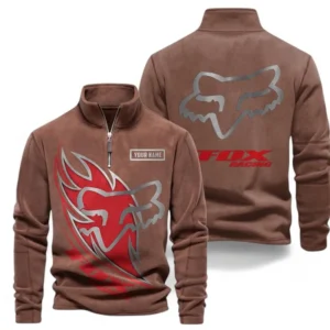 Automobile Fans Gift Half Zip Stand Up Collar Hoodie, Sweatshirt Exclusive Logo CAR501090625223-Brown