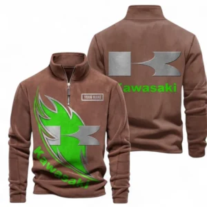 Automobile Fans Gift Half Zip Stand Up Collar Hoodie, Sweatshirt Exclusive Logo CAR501090625224-Brown