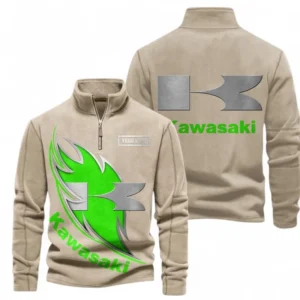 Automobile Fans Gift Half Zip Stand Up Collar Hoodie, Sweatshirt Exclusive Logo CAR501090625224-Light Khaki