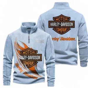 Automobile Fans Gift Half Zip Stand Up Collar Hoodie, Sweatshirt Exclusive Logo CAR501090625229-Light Blue