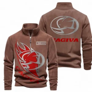 Automobile Fans Gift Half Zip Stand Up Collar Hoodie, Sweatshirt Exclusive Logo CAR501090625231-Brown