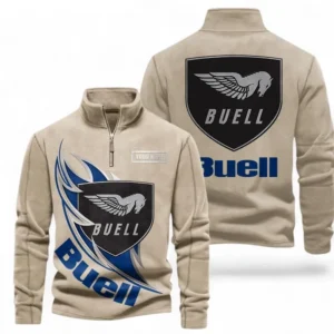 Automobile Fans Gift Half Zip Stand Up Collar Hoodie, Sweatshirt Exclusive Logo CAR501090625233-Light Khaki