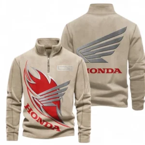 Automobile Fans Gift Half Zip Stand Up Collar Hoodie, Sweatshirt Exclusive Logo CAR501090625235-Light Khaki