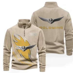 Automobile Fans Gift Half Zip Stand Up Collar Hoodie, Sweatshirt Exclusive Logo CAR501090625238-Light Khaki