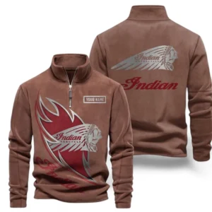 Automobile Fans Gift Half Zip Stand Up Collar Hoodie, Sweatshirt Exclusive Logo CAR501090625242-Brown