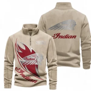 Automobile Fans Gift Half Zip Stand Up Collar Hoodie, Sweatshirt Exclusive Logo CAR501090625242-Light Khaki